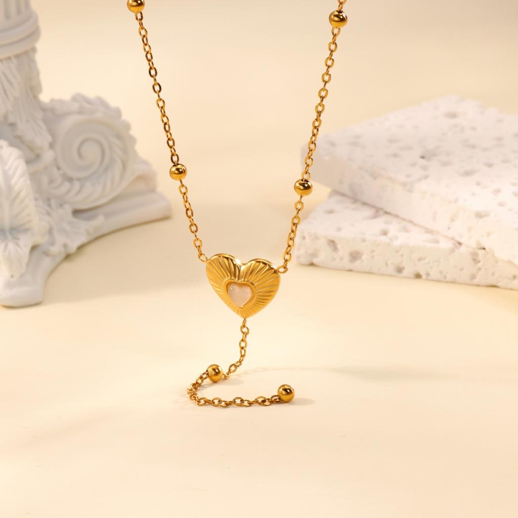 316L Stainless Steel Multilayer Heart Necklace For Women Girls Goth Gold Color Clavicle Chain Charm Choker Jewelry Birthday Gift