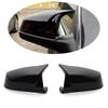 For BMW 5 6 7 Series E60 E61 E63 E64 F06 F07 F10 F11 F13 F01-F04 Carbon Fiber Pattern Black Side Wing Rearview Mirror Cover Cap