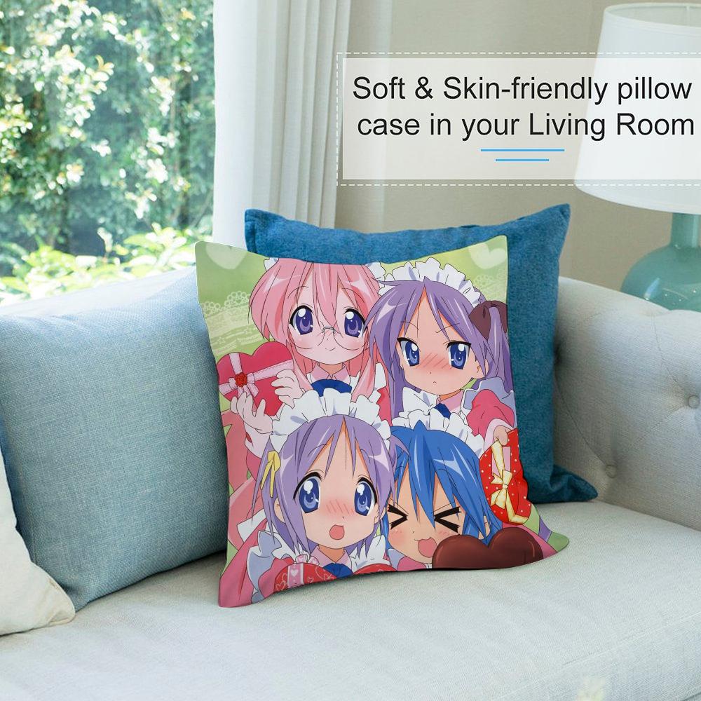 Heißer Lucky Star Kissenbezug Kurzplüsch Sofa Dekorativ Geschenk Zuhause Doppelseitiger Druck Kissen