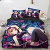 Kawaii Anime sexy Girl Bedding Set Printed With Pillowcase Bed Duvet Cover Single Double Queen Super King Size Boys Girls Adults
