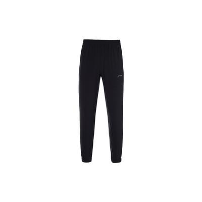 Fitness Series Embroidered Logo Straight-Leg Quick-Drying Knit Sports Pants Men Bottoms Black AYKT207-1