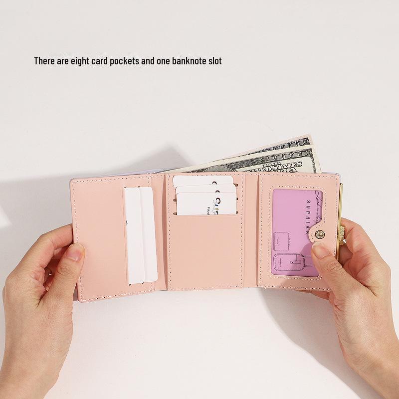 Fuhang Ladies' Elegant PU Coin Purse – Compact, Stylish, Luxury Wallet for Students