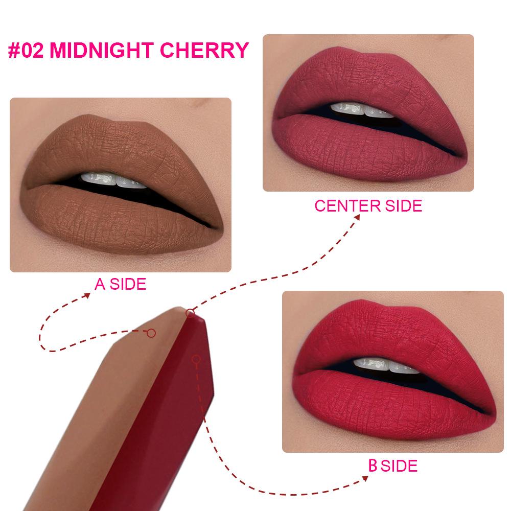 Personalized Waterproof Matte Lipstick Duo - Long-Lasting, Color-Locking, No Logo