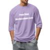 Men's fashionable casual round-neck three-quarter sleeve top T-shirt