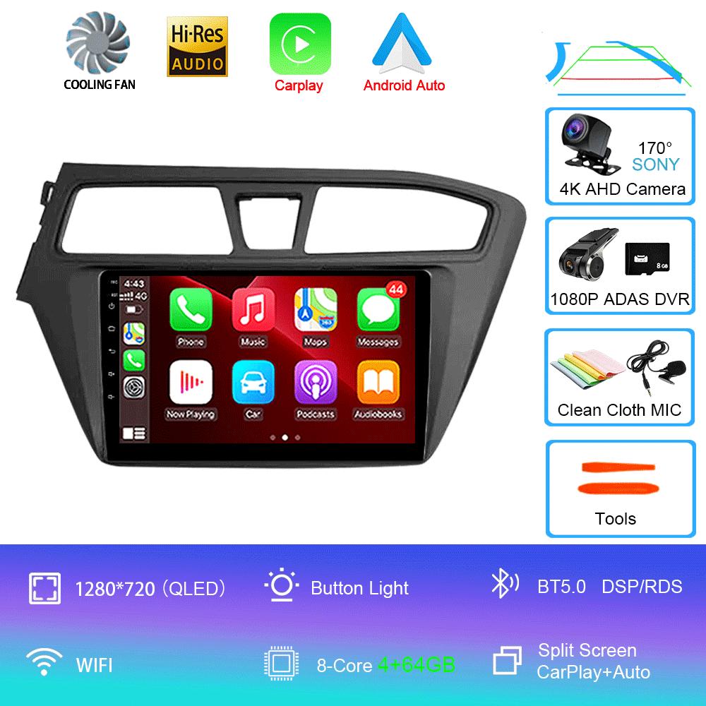Android 14 WIFI+4G Car Radio For Hyundai I20 LHD 2015 2016 2017 2018 Stereo GPS Carplay Auto Multimedia Video Player 360 Camera