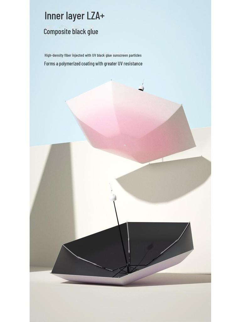 High-End Women's Folding Umbrella: Dual-Use for Sun and Rain, UV Protection, 50% Off Capsule Design