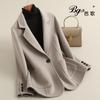 Autumn New Double-sided Wool Short Small Suit Coat Slim-fitting High-end Small Woolen Coat Women