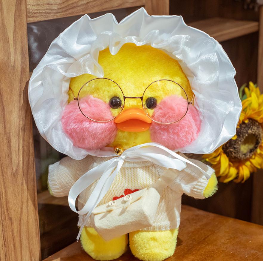 30cm Cute Lalafanfan Stuffed Soft Doll Plush Toy Kawaii Aminal Toys Girl Dressing Wearing Clothes Birthday Gifts