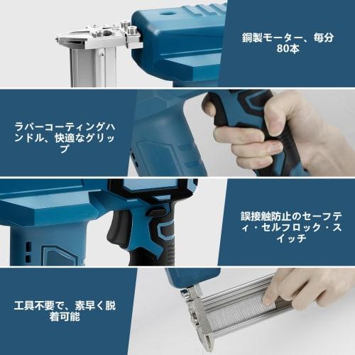 Ceritica Electric Tacker, Rechargeable Nailer, Pin Tacker, and Finish Nailer, Compatible with Makita 18V Batteries, for Building Materials Manufacturi