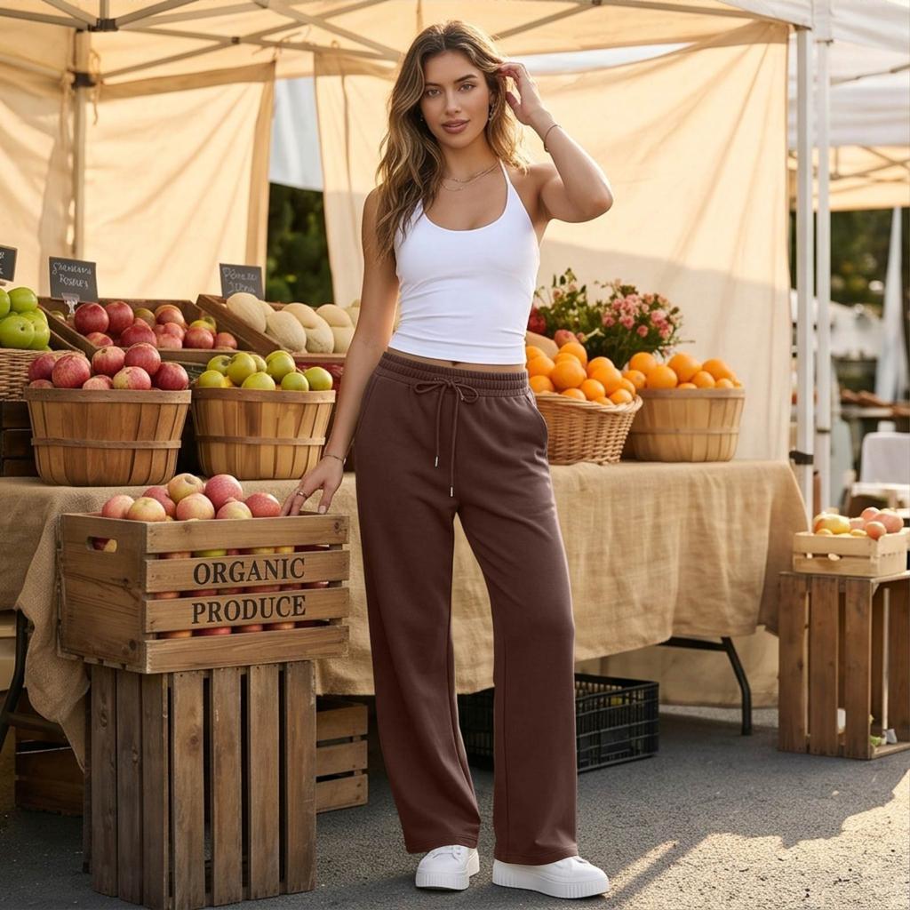 Women's Casual Wide Leg Sweatpants for and Everyday Wear