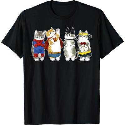 Cat Cute Super Hero Cat Funny Cat T-Shirt