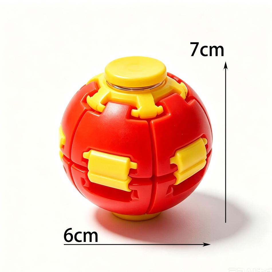 Fidget Bal Spinner Speelgoed Druk Transformeer Fidget Spinner Bal Stressverlichting Decompressie Roterend Bureau Speelgoed Voor Volwassenen rood