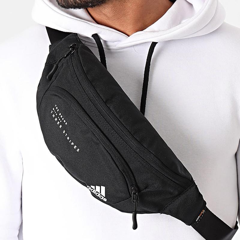 New Adidas Polyester Shoulder Bag Crossbody Bag Fanny Pack Regular Unisex Black GL8606
