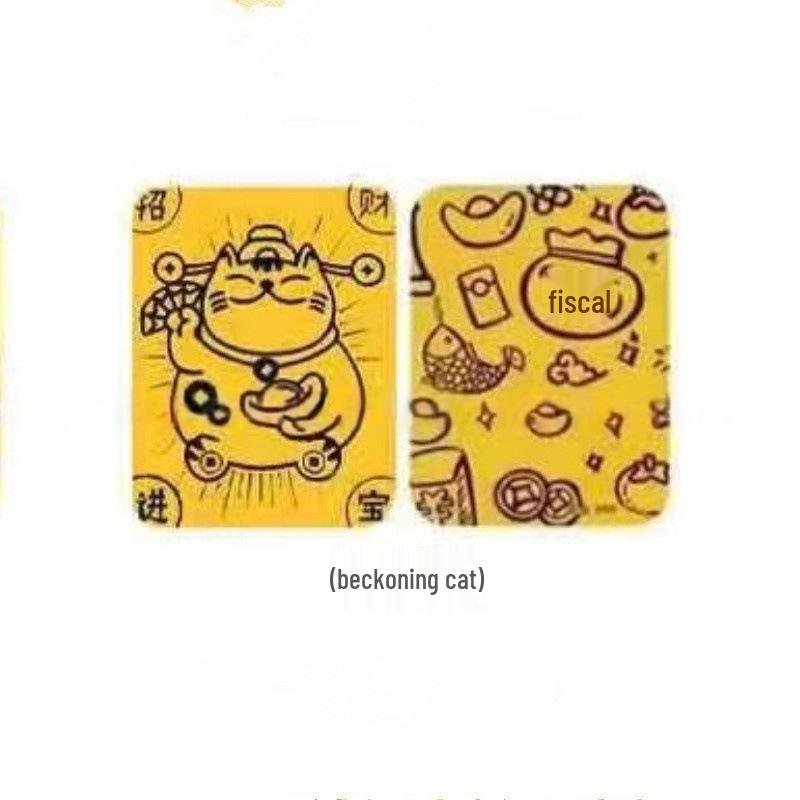 Creative Gold Sticker for Mobile Phones and Refrigerators - Wealth Card Gift