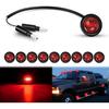 TL-03 10 PCS 3/4” Round Clearance  Front Rear Side Indicator Bullet Marker Light for Truck RV Car Bus Trailer Van Caravan Boat (12V, Amber)