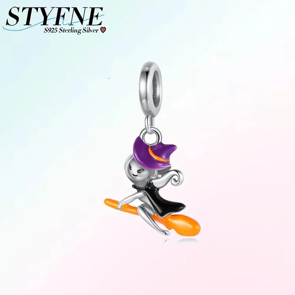 Copper Halloween Skull Bat Pumpkin Boutique Pendant Fit Original Bracelet Charm Beads Necklace Diy Female Jewelry