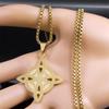 Witch Celtic Knot Moon Necklace for Women/Men Stainless Steel Gold Color Trinity Knots Necklaces Jewelry nudo de bruja N8059S02