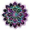Mandala Néon Créatif Sticker Mural Salle de Bain Salon Décorations d'Arrière-plan Papier Peint Autocollant Décoration de Maison Autocollants M951