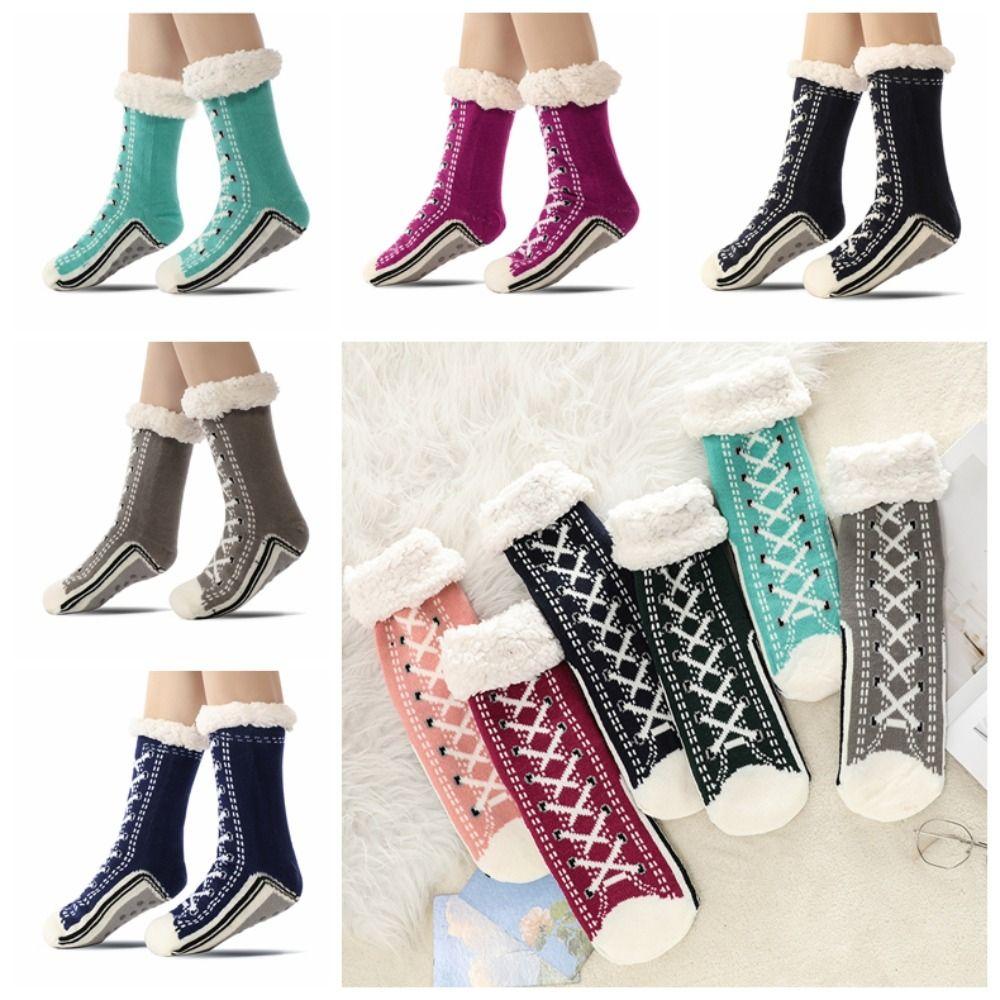 Plush Warm Floor Socks Thicken Home Socks Funny Non-slip Socks Women