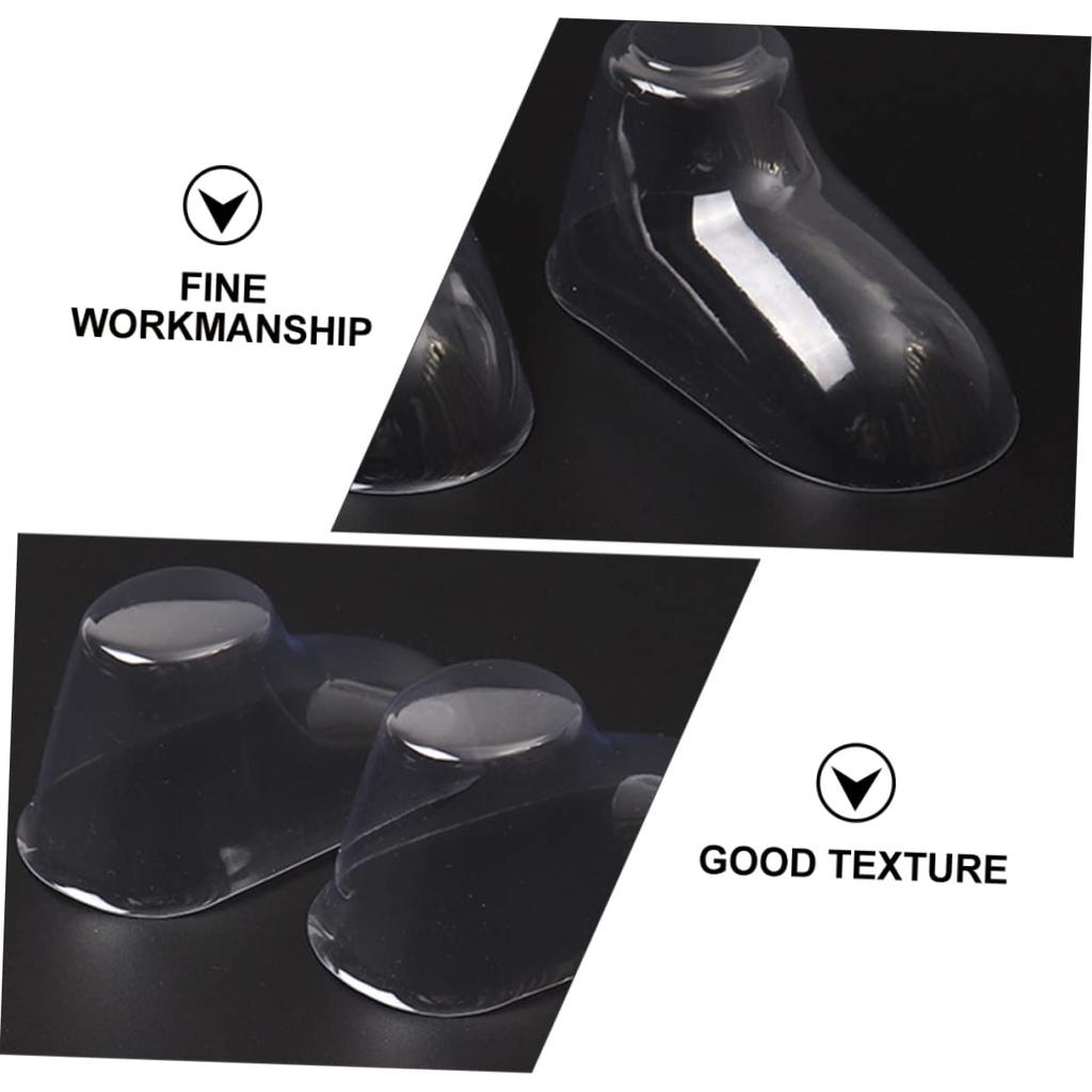 ULDIGI Clear Baby Shoe Display Plastic Shoe Maintain Shoe Prevent for Home Stores 100-Pack Stands, Holders, Shape, Wrinkles,