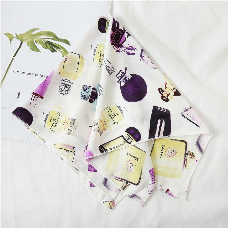 Korean Small Scarf Leopard Print Polka Dot Square Women's Decorative Autumn Winter Headscarf Headband Wrist Chic Style