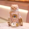 Water bottle New Internet celebrity plastic cup Children's cartoon high value straw cup Baby learning drinking cup Drop-resistant and leak-proof water