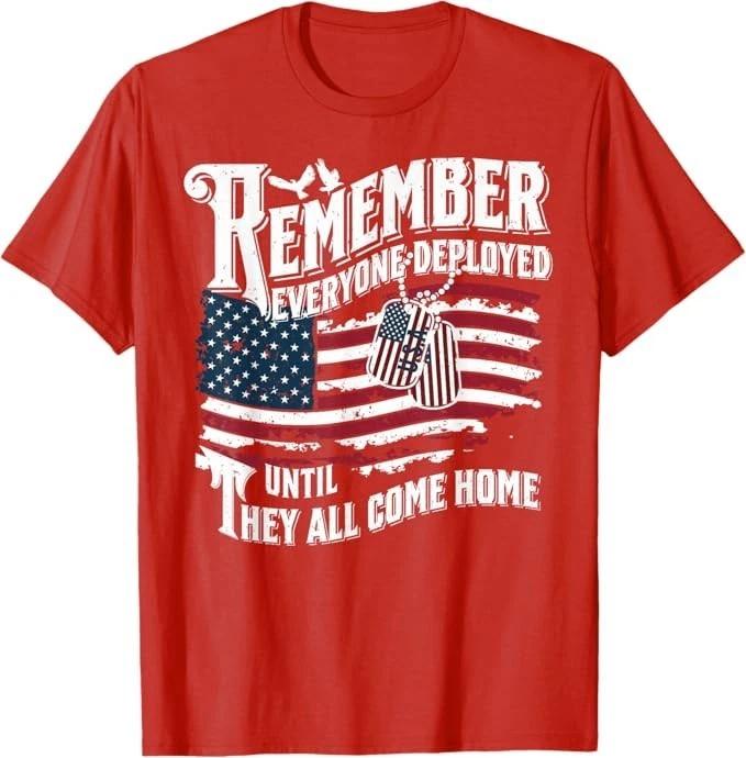 We Wear Red Friday Military Support Our Troops Deployment T-Shirt XL