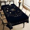Crafted From Premium Polyester, This Tablecloth Has Fine Jacquard Weaving, Floral Embroidery and Hollow Cutouts. It Is Heat-resistant and Dustproof.