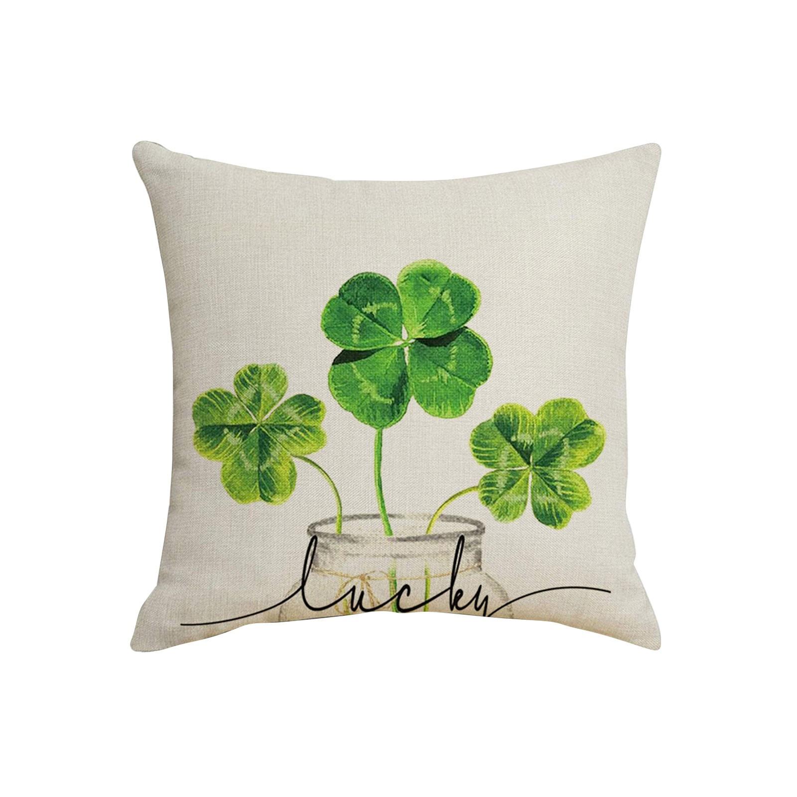 

улица. Подушка ко Дню Святого Патрика Зеленая наволочка для дивана с украшением на талию One Size