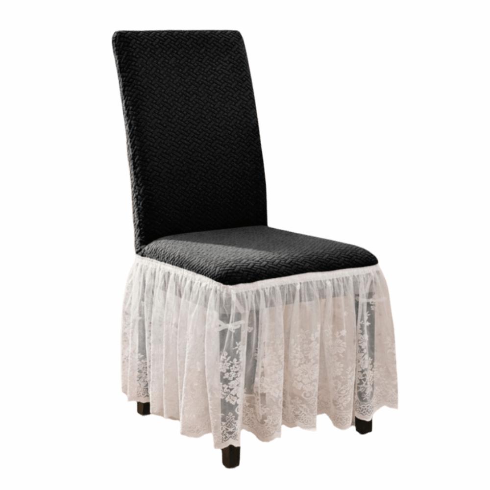 Stretchable Elastic Chair Cover Thickened Full Wrap Stool Cover Chair Cover with Skirt  Home Use