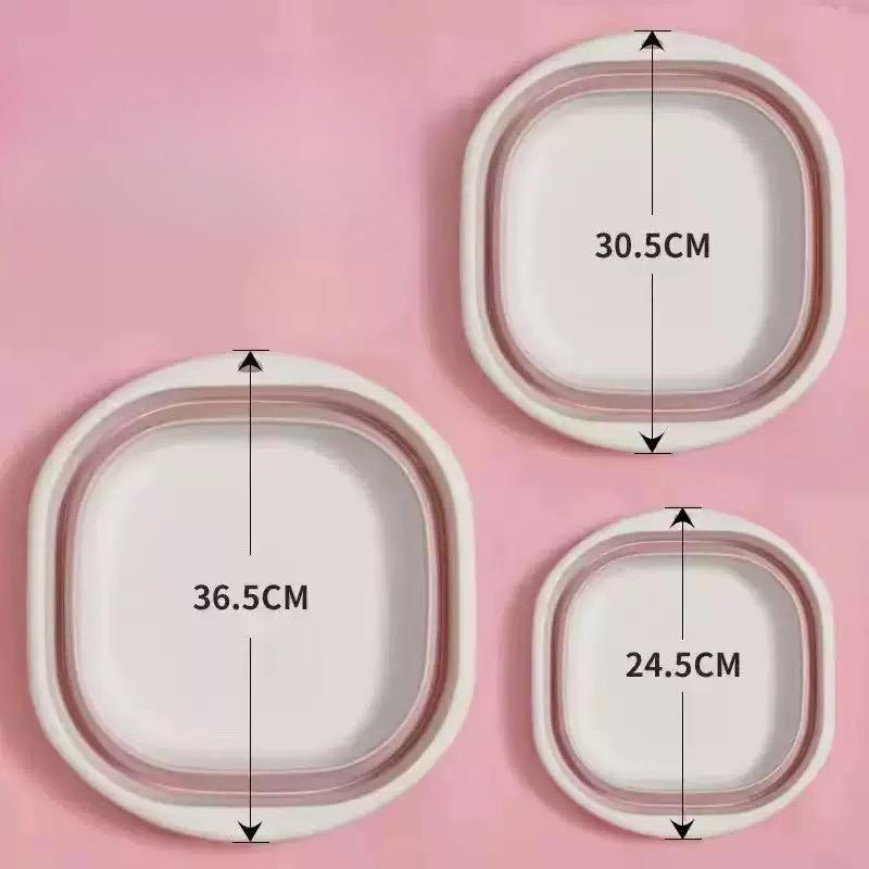 JOYBLISS 3 Pack Collapsible Tub Wash Basin Laundry Baskets Space Saving Storage Container for Dishing Fruit Camping Laundry Hiking Home