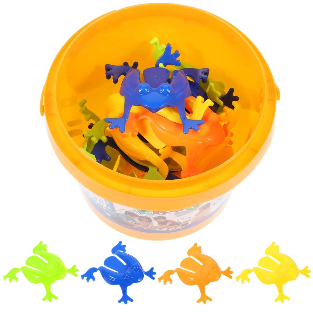 EXCEART Frog Jumping Jumping Frog Toy When Pressed with Your Set of ABS For Birthday New Nursery School Figurine, Frog, Finger, 12, Parent-Child Game,
