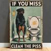 Vintage Metal Poster Wall Art Funny Cleaning Sign Bathroom Decor