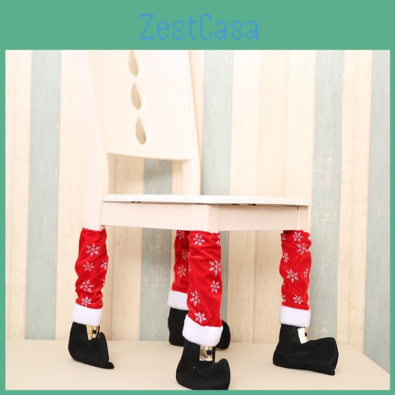 Elegant Christmas Chair Foot Covers Soft Nonwoven Fabric Ideal For Holiday Displays