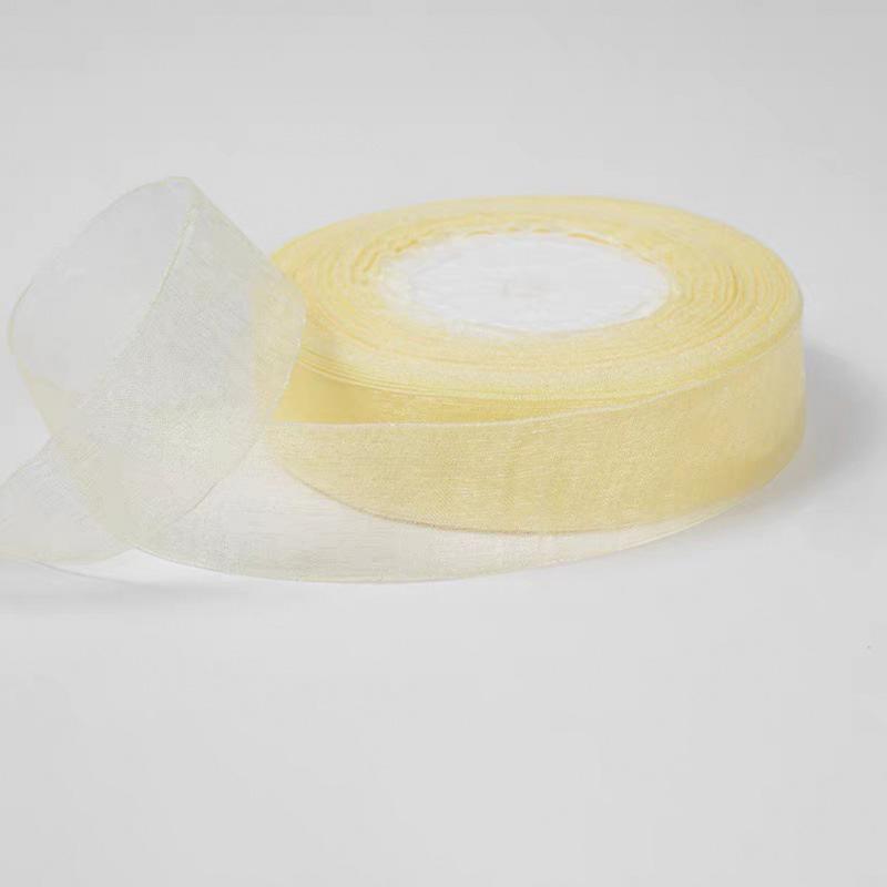 50yards Braided Hair Ribbon Binding Bow Ties DIY for Gift Wrapping 2.5cm Floral Bouquet Decorative Tulle Ribbon