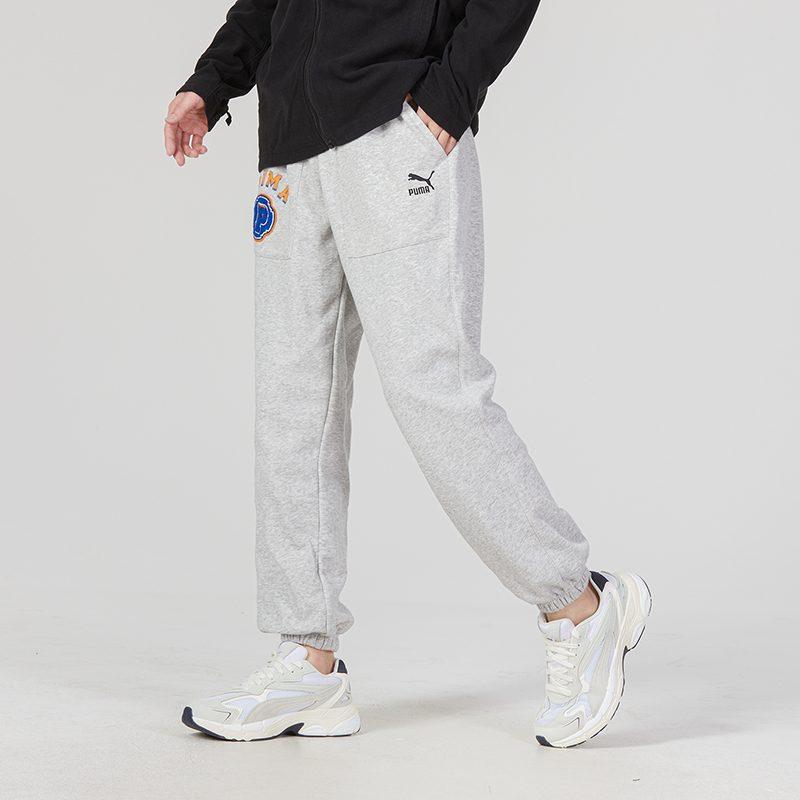 PUMA Sports Pants Men's Gray Moderate 622277-04