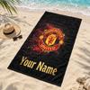 FC Manchester Custom Name Beach Towels Also Serve As Bath Towels Summer Essential a Musthave for the Outdoors the Beach and the Pool