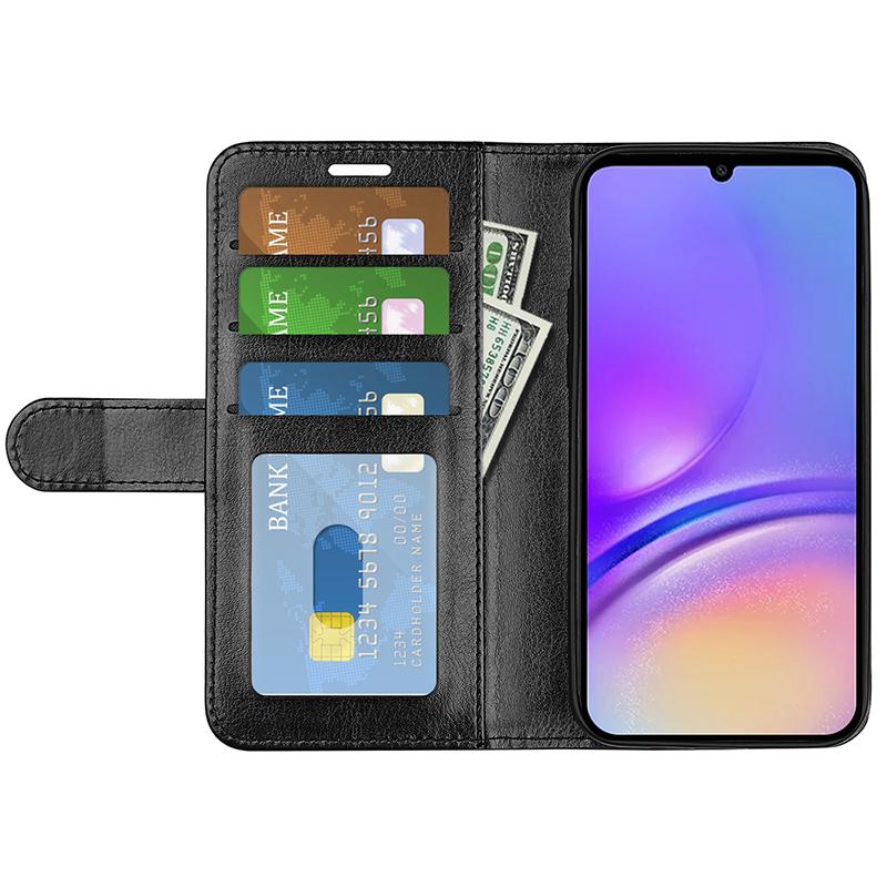 

For Samsung Galaxy A05 4G Case Shockproof PU Leather Phone Cover Brown
