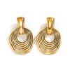 Retro Old Water Corrugated Stud Earrings Personalized Exaggerated Geometric Metal Thread Earrings Earrings