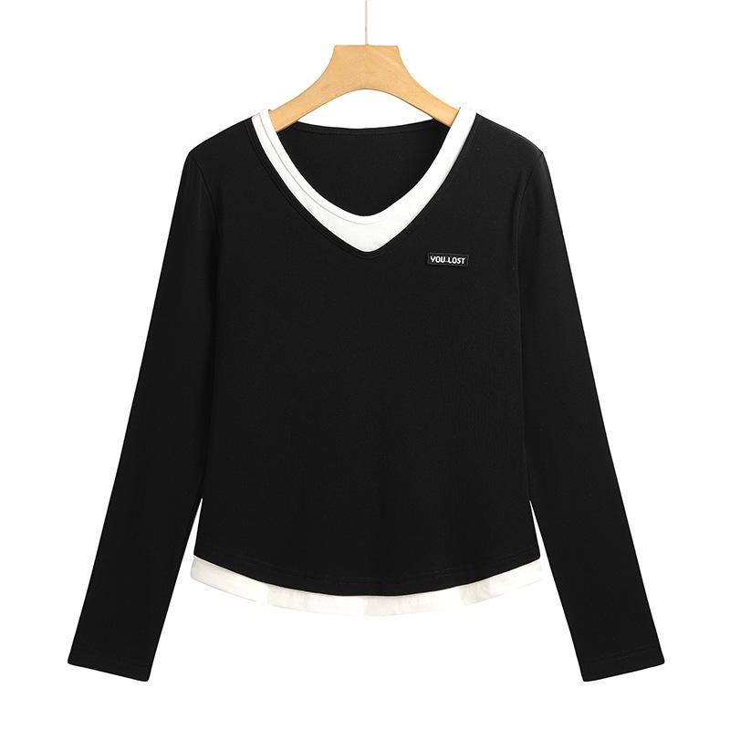 Women's Slim-Fit Two-Piece Long-Sleeve Base Top for Autumn/Winter, 2025 Versatile Design