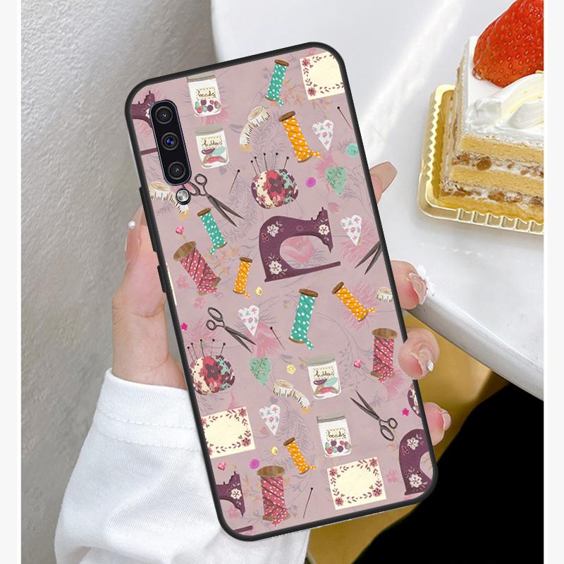 Sewing Scissors Soft Silicone Case For Samsung A52S A12 A22 A32 A42 A52 A72 A31 A51 A71 A50 A70 A20e A21S