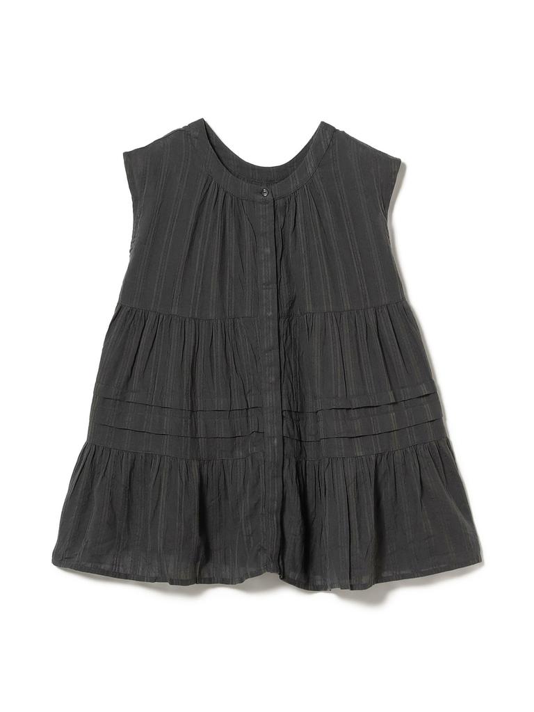 LIFE STORE by BEAMS Indian Striped Blouse In BMING Women's 2-Way (Sizes S-M) INK_BLACK