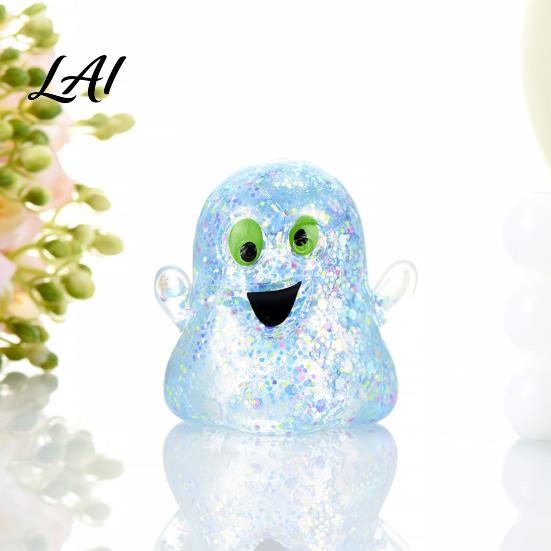 Ghost Fidget Toys 1/5Pcs Mini Halloween Squeeze Toy Glitter Stress Relief Ball Sensory Toy Party Favors for Kids Adults