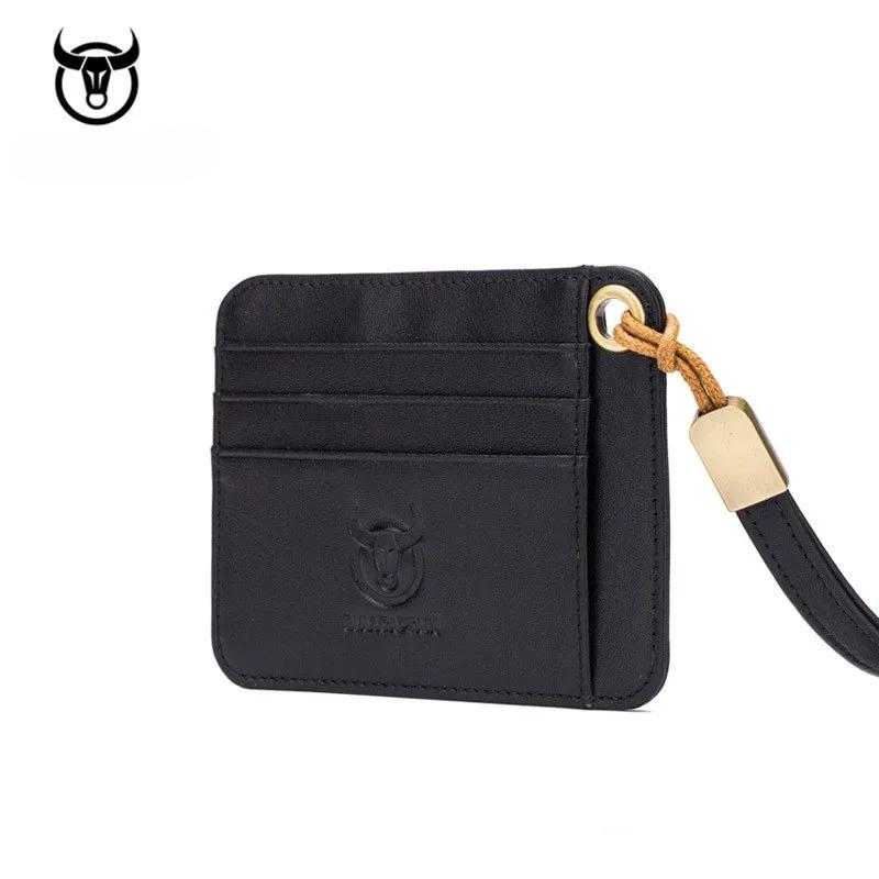 Men's card bag made of 100% genuine leather with multiple card slots, business card holder, bank credit card holder