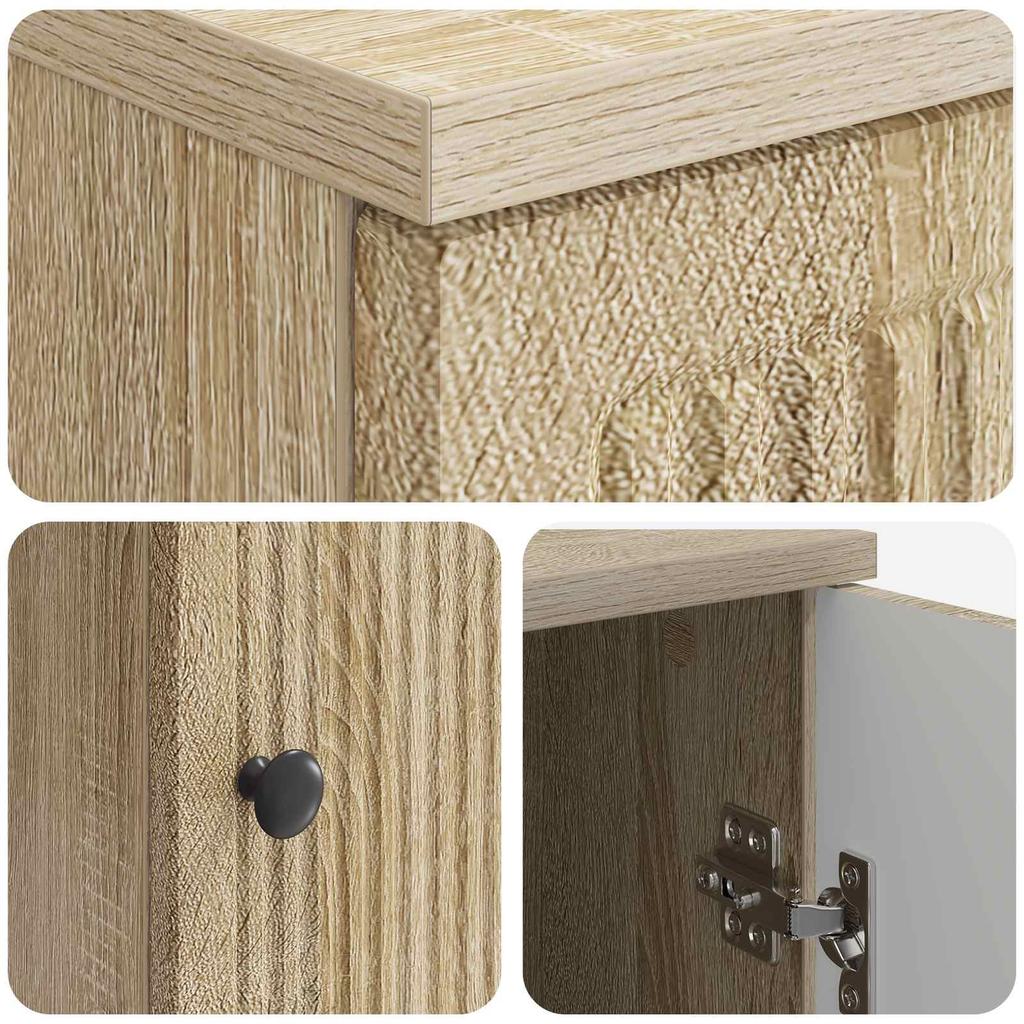 Desk in Sonoma Oak Particleboard 142.5 x 50 x 75 cm