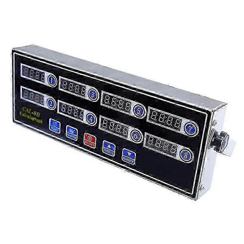 Commercial 8 Channels Digital Kitchen Timer, Stainless Steel Calculagraph Timer With Alarm , Clock
