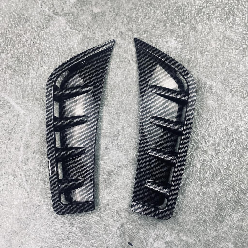 Front Bumper Wind Knife Blade For Mercedes GLC Class C253 X253 GLC260 GLC300 2020 2021 2022 Carbon Fiber Look Bumper Spoiler