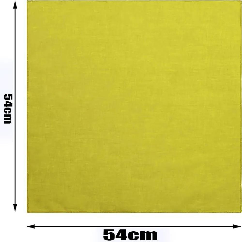 Cotton Square Neck Scarf Mixed Solid Colored Neckerchief Head Wraps Scarf Bandana Headband Scarf for Women Men Sport Outdoor