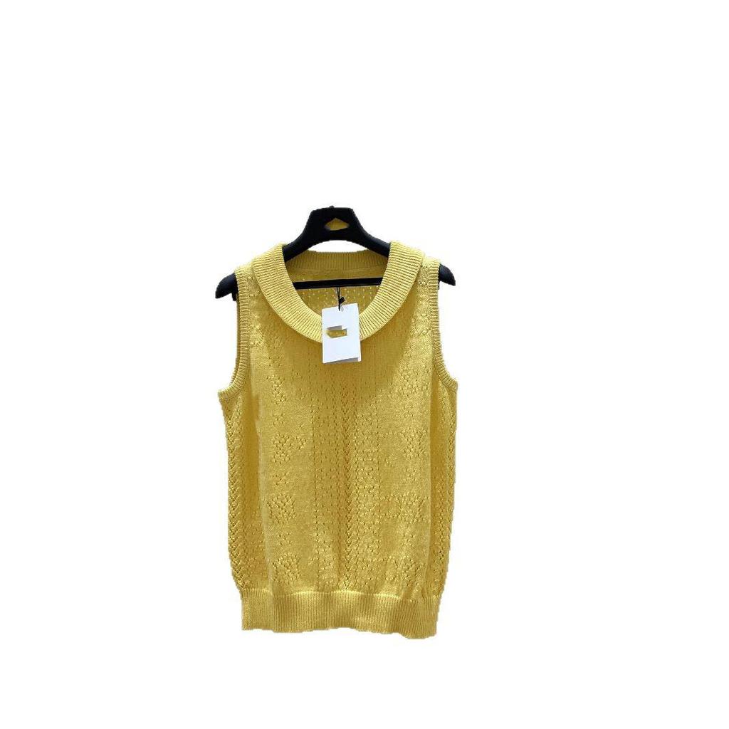 Versatile Solid Color Women's Knitted Sleeveless Tank Top - Summer Edition