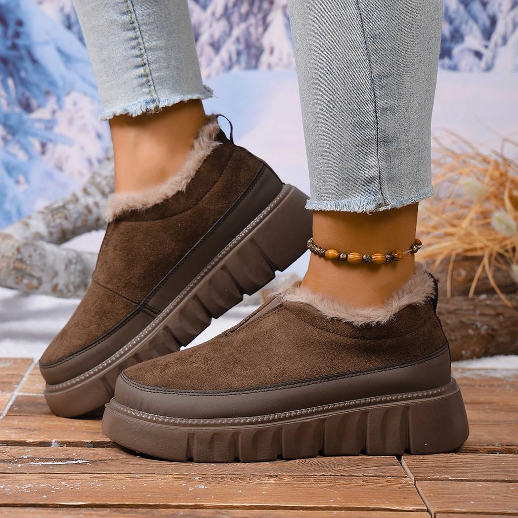 2026 Winter Neue Damen Baumwollschuhe mit Fleecefutter Warm und Bequem Dicksohlig Rutschfest Langlebig Kostenlose Damen Baumwollschuhe